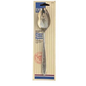 EKCO Pierced Table Spoon Vintage Stainless Steel Kitchen Housewares SEALED NOS